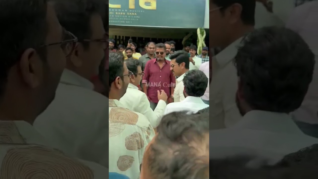 #ramcharan #shankar And #arrahman Visuals At #rc16 Opening Ceremony #janhvikapoor #shorts #ytshorts