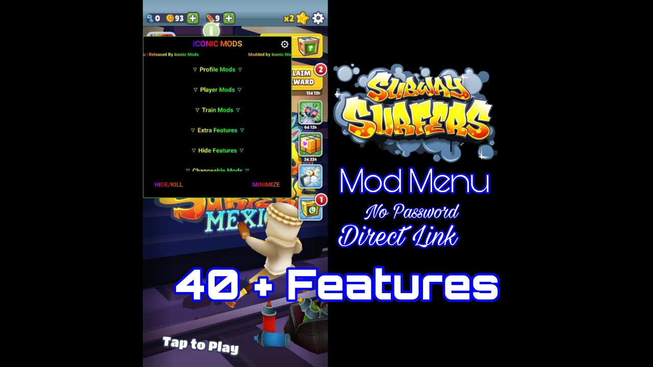 Subway Surfers V 3.53.4 | Mod Menu | By ICONIC MODS | Subway Surfers Mod Menu
