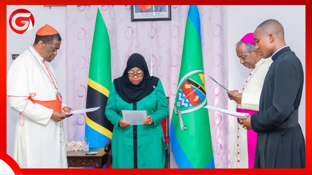 RAIS SAMIA AKUTANA na KUFANYA MAZUNGUMZO na MAASKOFU KATOLIKI TABORA - WAMFANYIA MAOMBI...