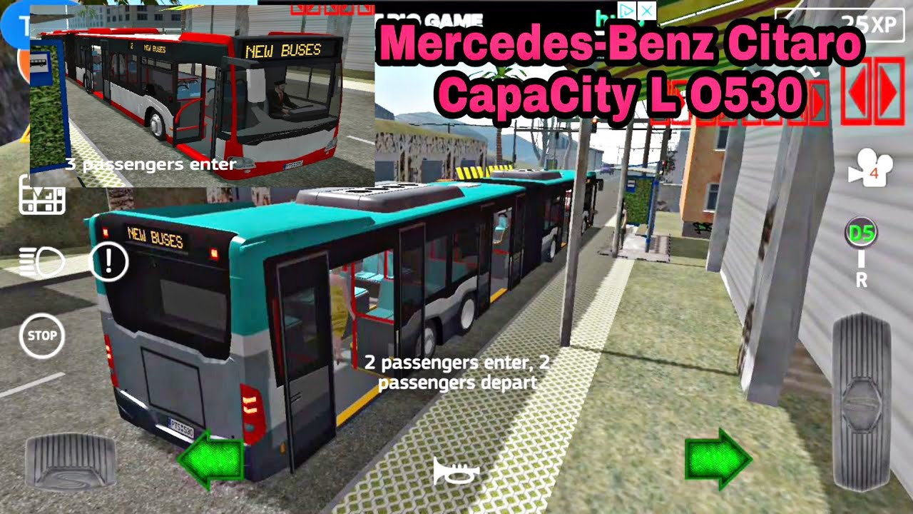 Public Transport Simulator v1.33: Mercedes-Benz Citaro CapaCity L Articulated (Bendy) Bus Gameplay