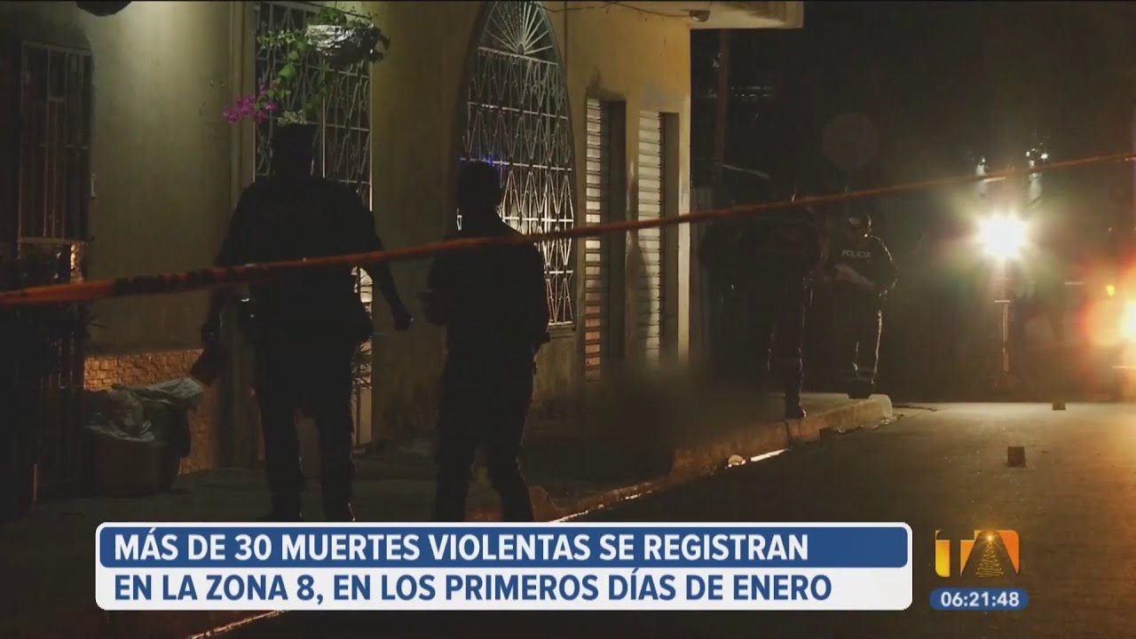 Alrededor de 30 muertes violentas se registran en la Zona 8 de Guayaquil
