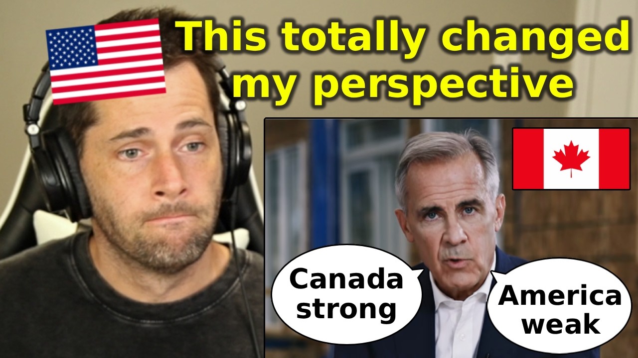 American Reacts to Mark Carney's Address 