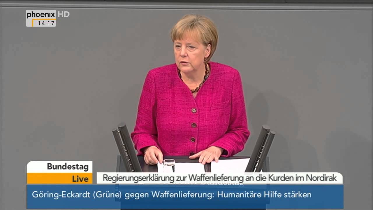Bundestag: Angela Merkel zu Waffenlieferungen an den Nordirak am 01.09.2014