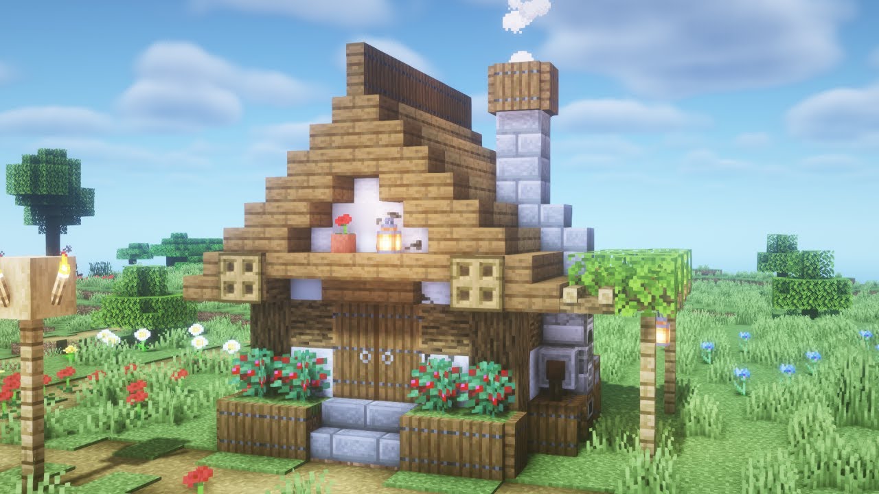 【マインクラフト】簡単にできる小さな拠点の作り方【Minecraft】How to Build a Starter House【マイクラ建築】