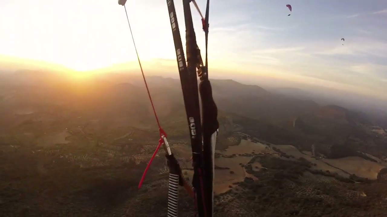 Paragliding Poniente, Sierra Lijar, Algodonales, Andalucia, Spain -  Nov 2022
