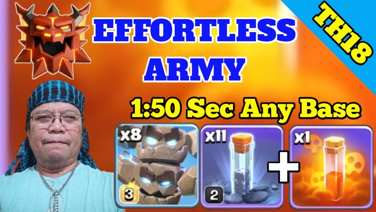 Legend's Th18 Easiest Spam Attack Strategy | Best Epic Attack Strategy (Clash Of Clans)