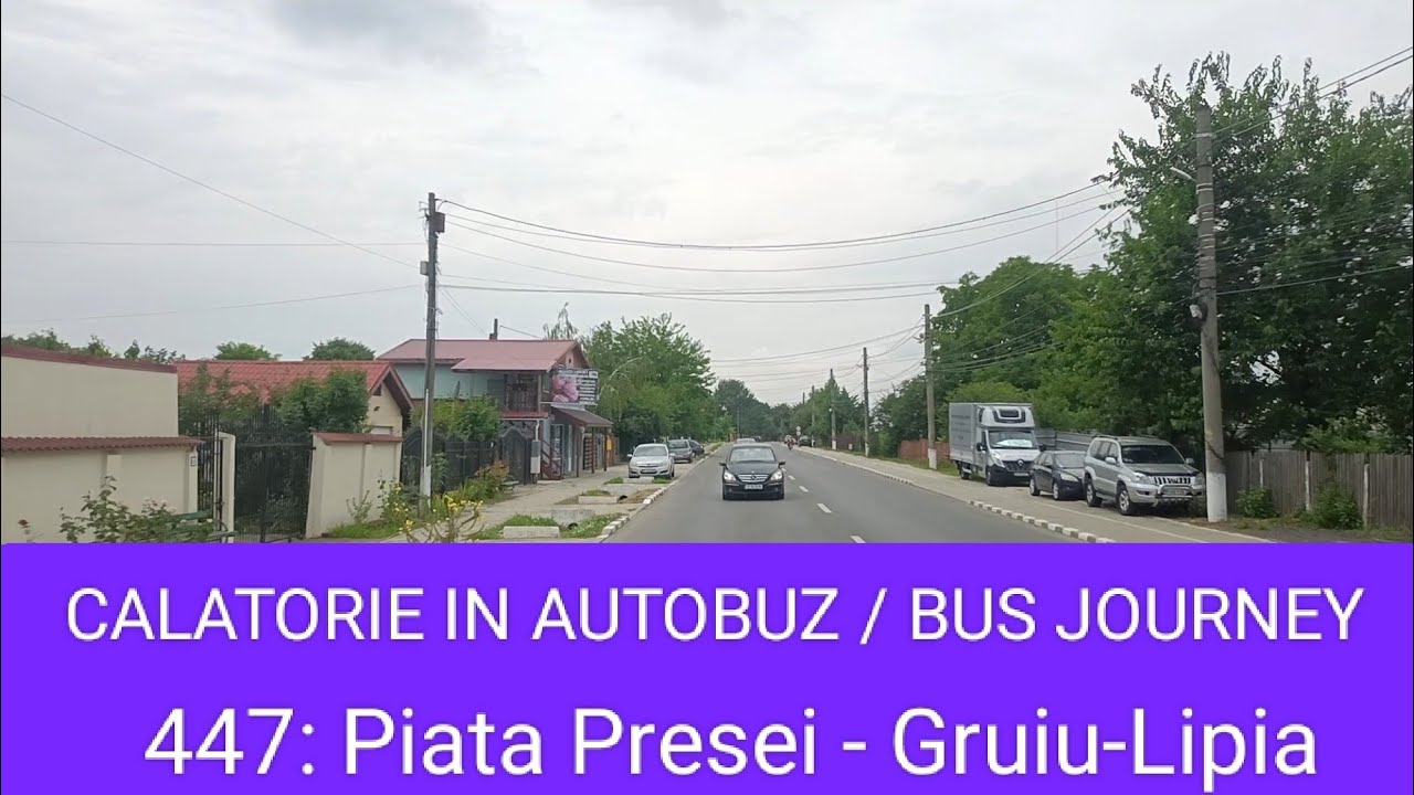 🇷🇴 BUS JOURNEY (TIMELAPSE) | STB Bucureşti (Bucharest) 447: Piaţa Presei ➔ Gruiu-Lipia