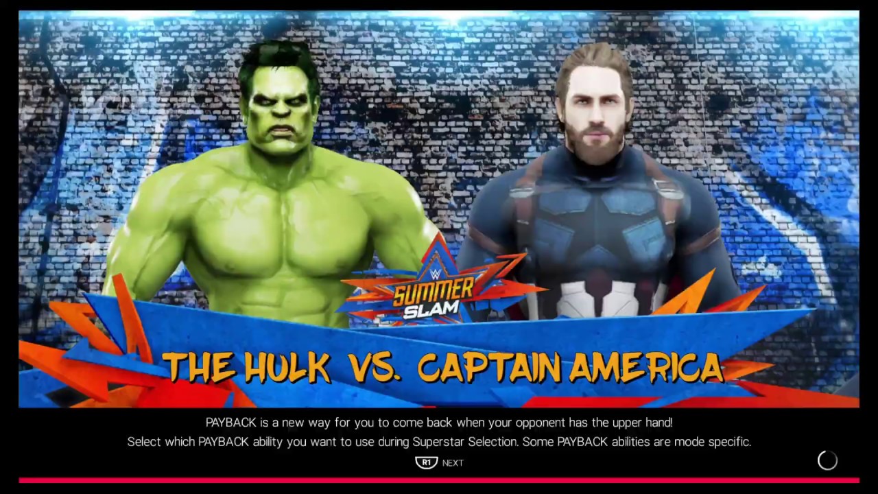 WWE 2K19 - Hulk vs. Captain America - Digital Comics, Marvel Legends, Epic Battle 💯