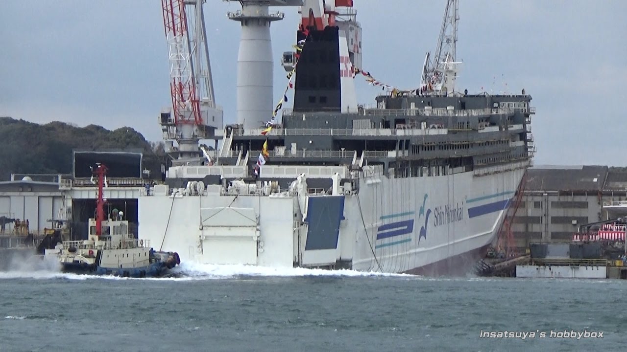 あざれあ 進水式 新日本海フェリー 新造船