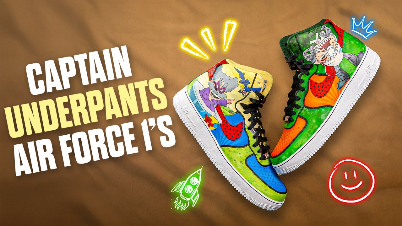 Кастомизация САМЫХ БЕЗУМНЫХ кроссовок Captain Underpants Air Force 1, которые вы когда-либо видели!