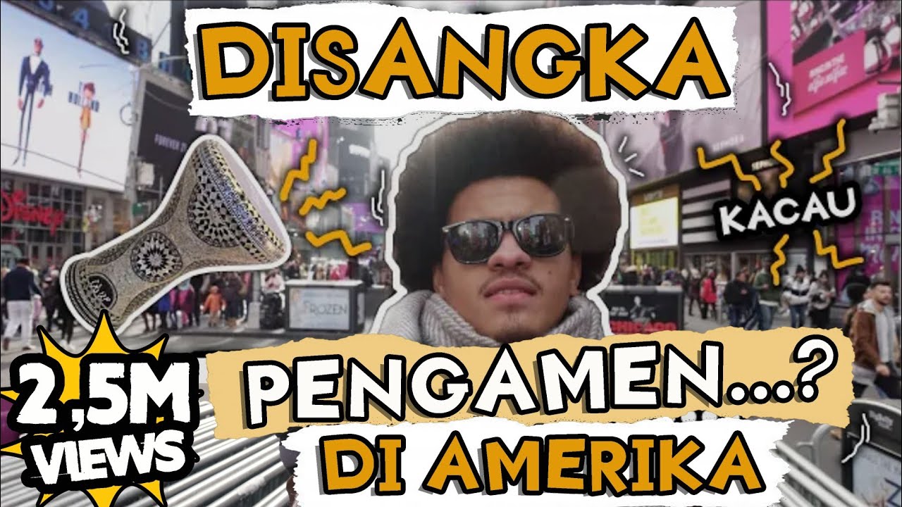 Jadi tontonan Masyarakat, Main DARBUKA di tengah keramaian NEW YORK City USA I Challenge