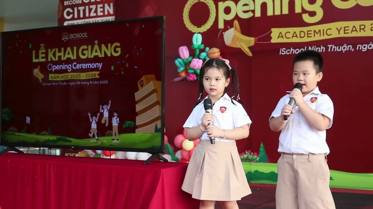 Phát biểu song ngữ: Chào đón lễ khai giảng, iSers mầm non có cảm nghĩ gì? 