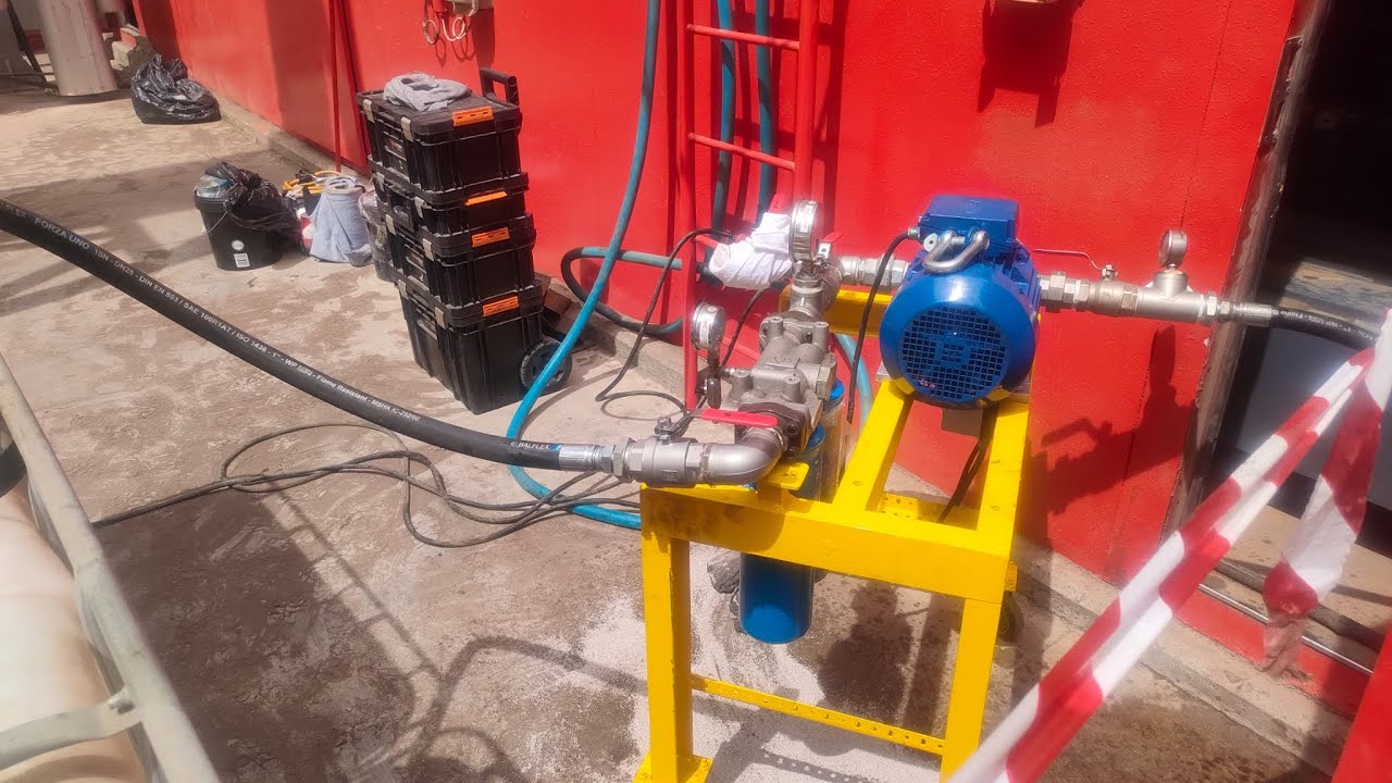 Flushing de aceite lubricante de turbina y   limpieza de Carter de turbina