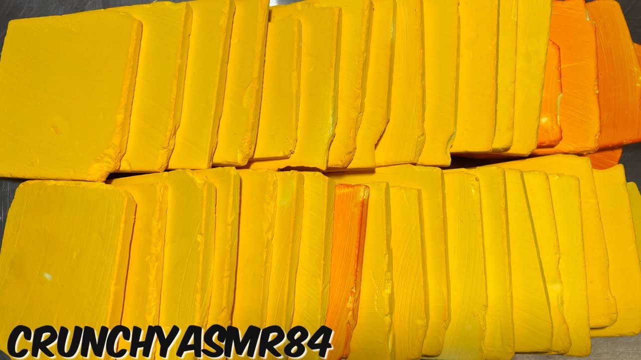 Yellow Thins with Cornstarch | Cornstarch Sandwiches | Oddly Satisfying | ASMR