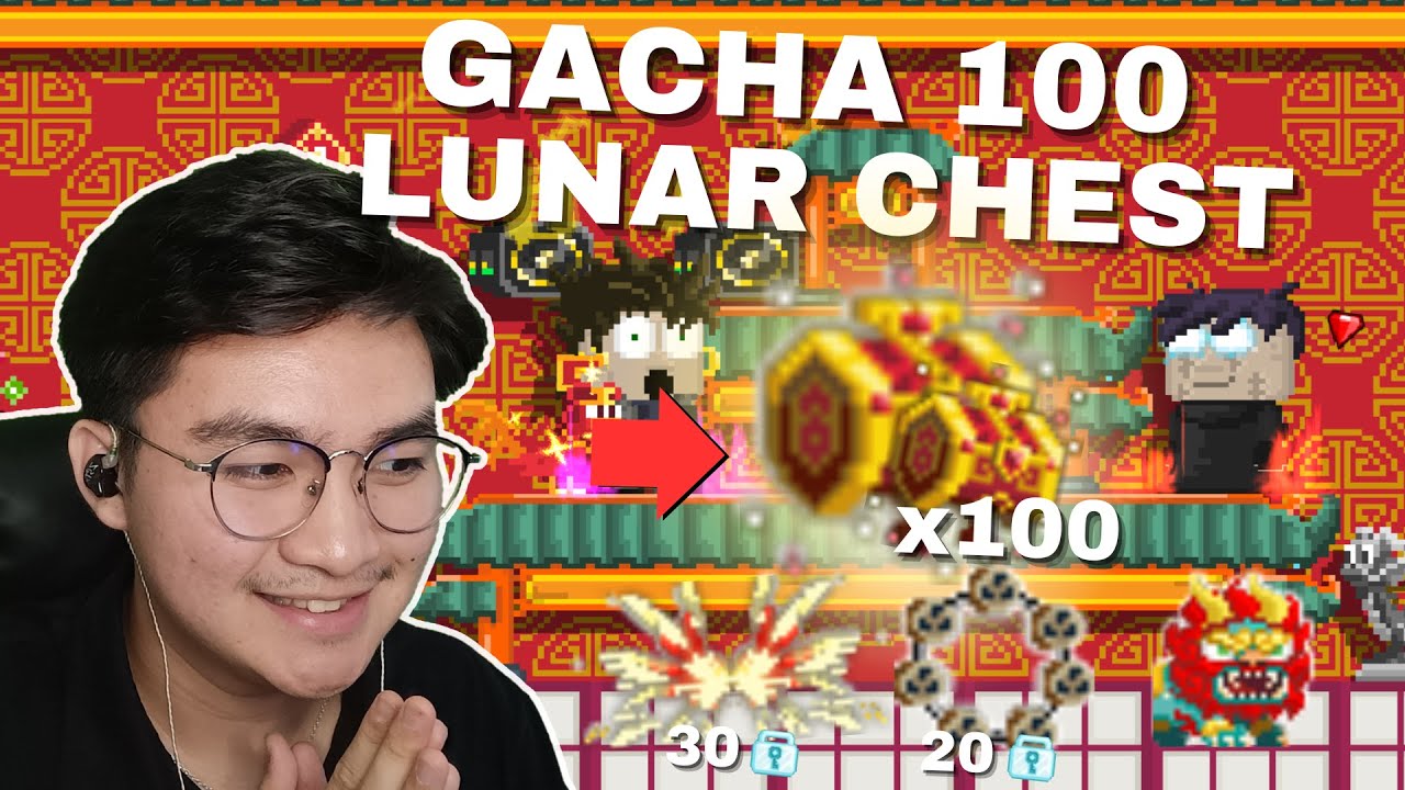GACHA 100 LUNAR CHEST!! Teori Spark Baru Hoki?! | Growtopia Gacha 2024