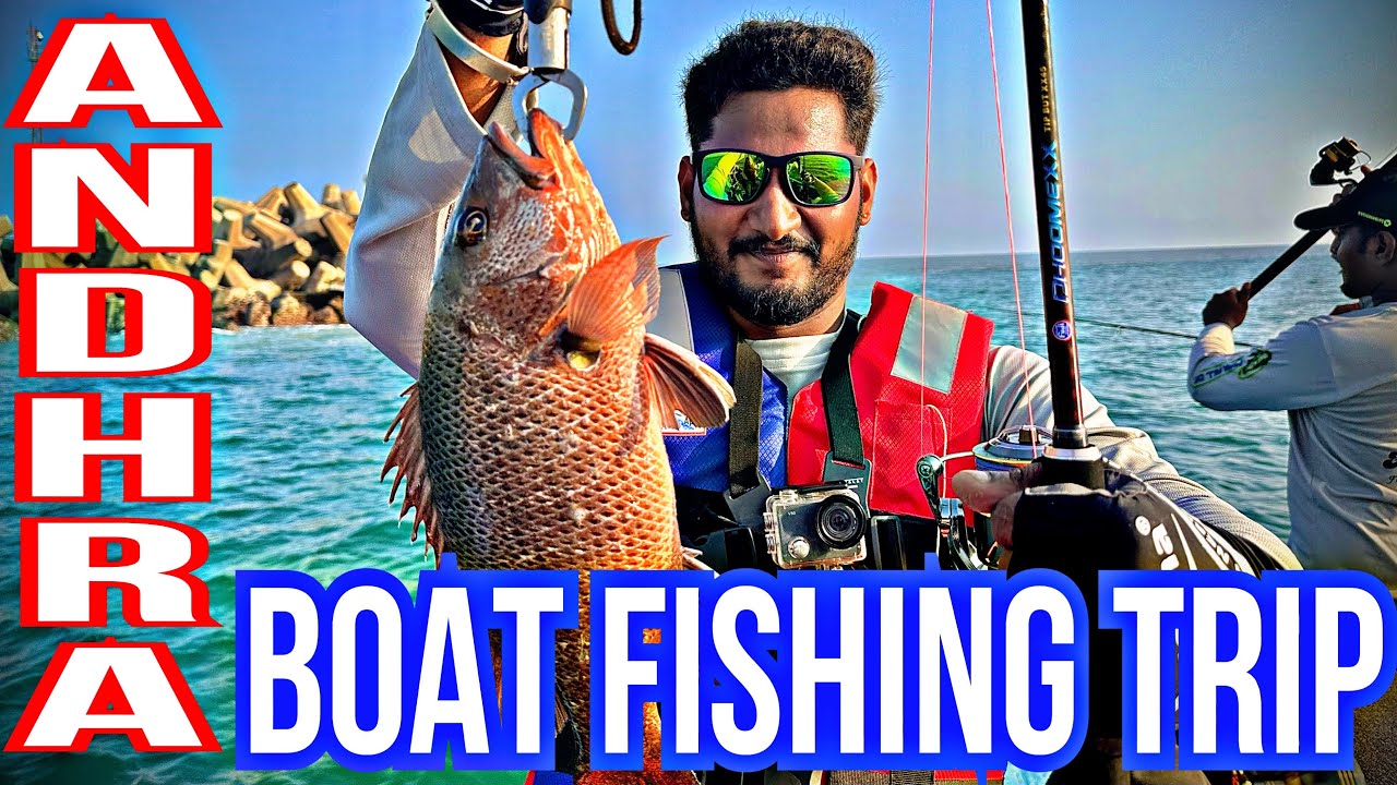 🔴BOAT FISHING TRIP @ANDHRA🤩|WITH&lrm;@itmeenavan-fishinglife  |பாறை மீன் பிடிப்பது எப்பிடி ?|#trending