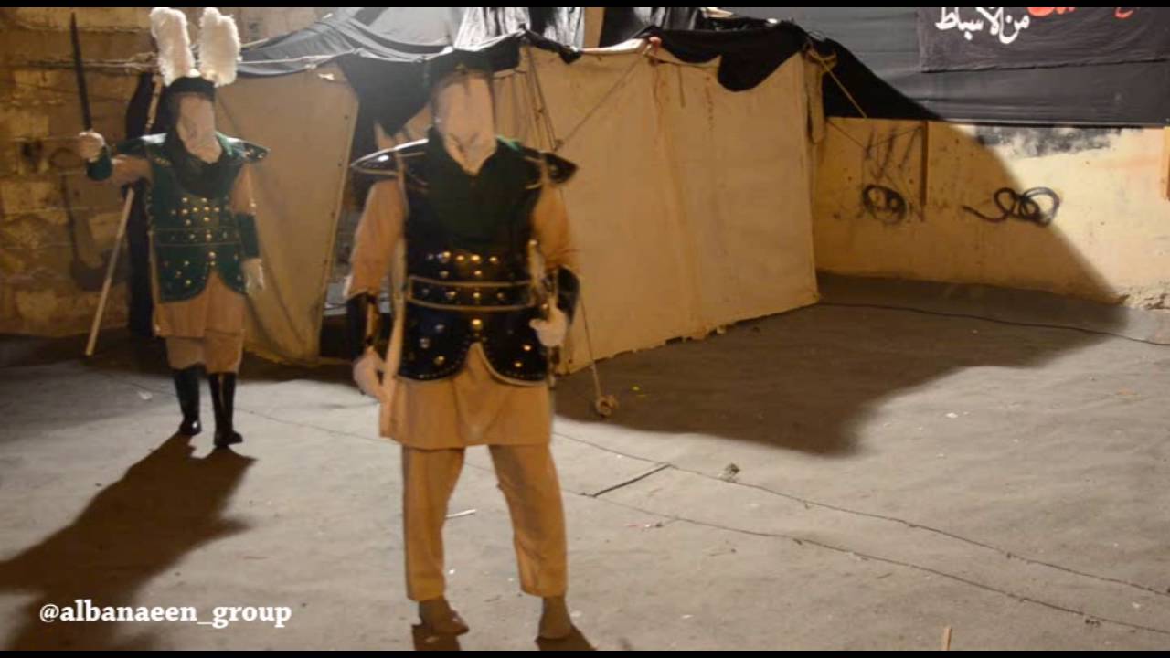 تمثلية عاشوراء 1438 وداع الحسين لشباب البنائين