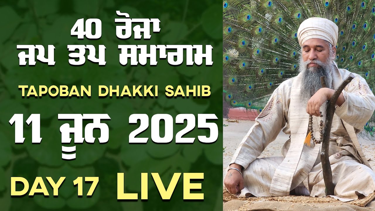 🔴LIVE JAP TAP SMAGAM ( DAY 17 ) - 11JUNE 2025  SANT DARSHAN SINGH JI TAPOBAN DHAKKI SAHIB