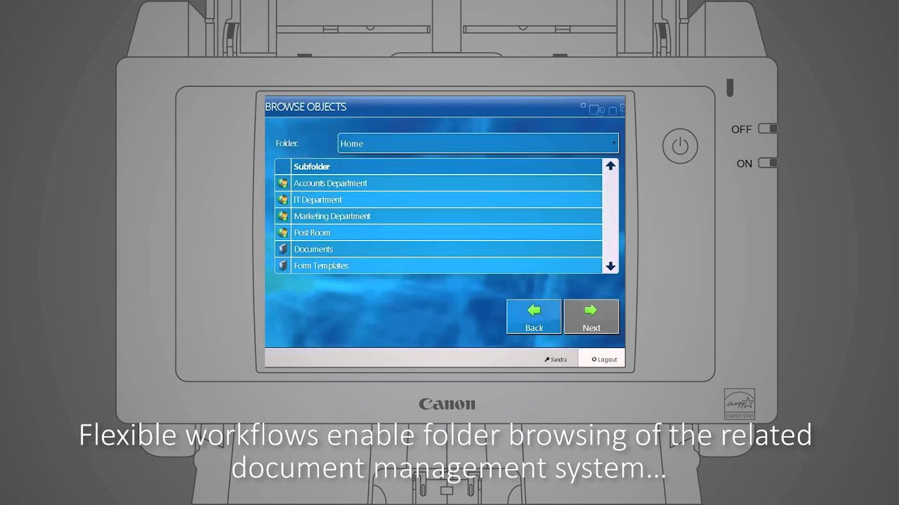 Embedded Applet for Canon ScanFront Network Scanner