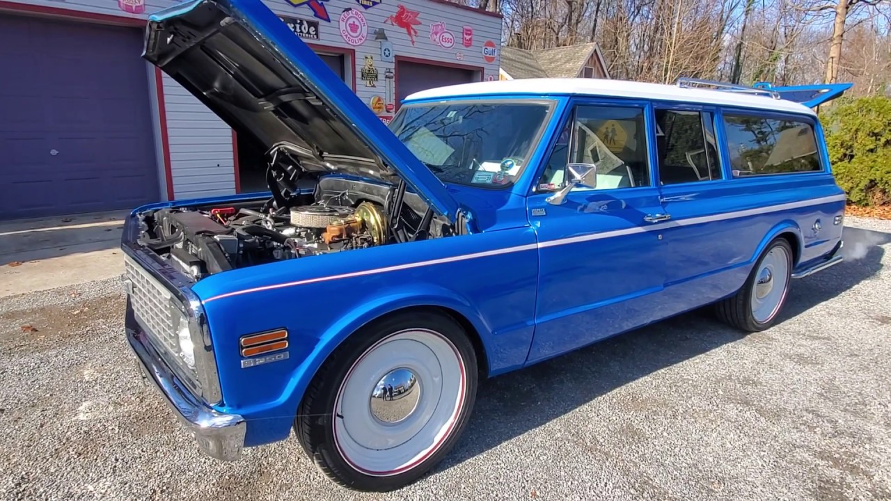 1972 Chevrolet Suburban 3 Door For Sale~NEW 350 Crate Motor~22