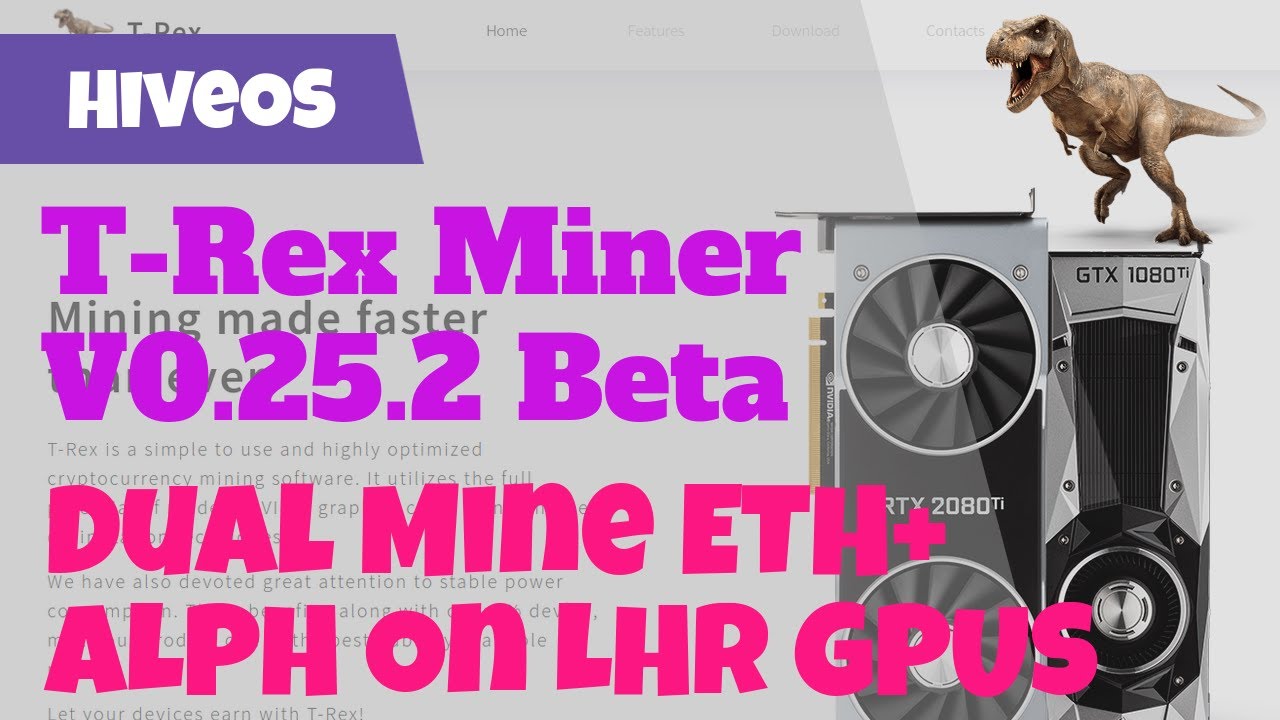 Dual Mining Ethereum & Alephium On LHR Cards With T-rex Miner