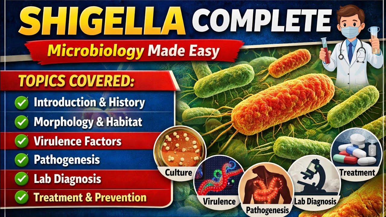 Shigella (शिगेला) Complete Microbiology | Morphology, Virulence, Lab Diagnosis & Treatment
