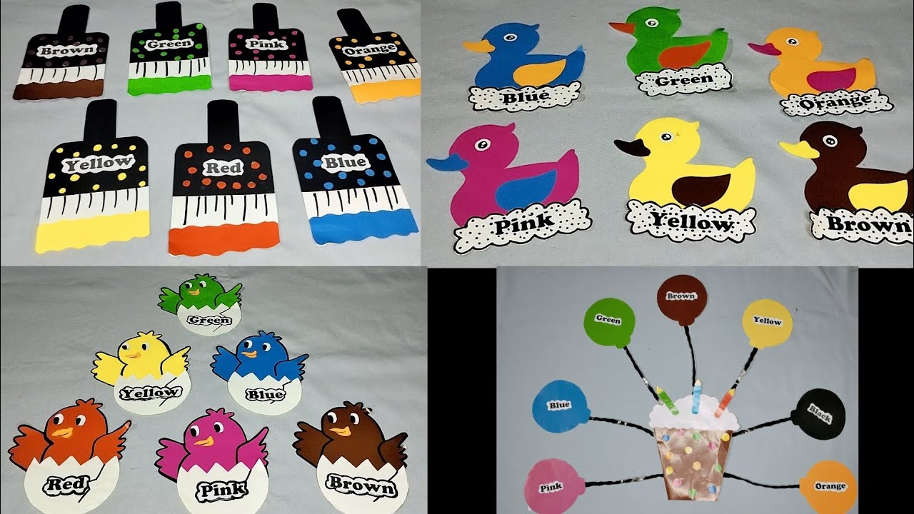 4 ide dan tutorial hiasan dinding kelas tema warna #hiasandinding #kerajinan #decoration