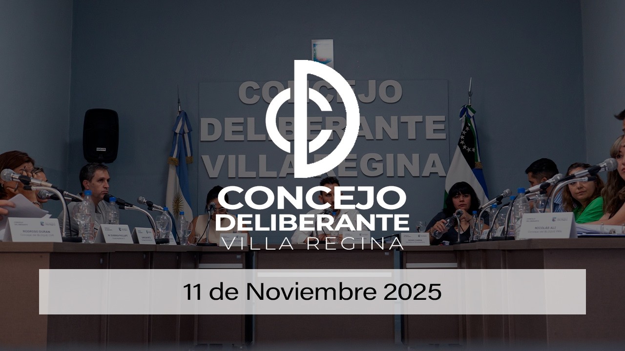 Concejo Deliberante de Villa Regina - Sesión Ordinaria 11 de Noviembre de 2025