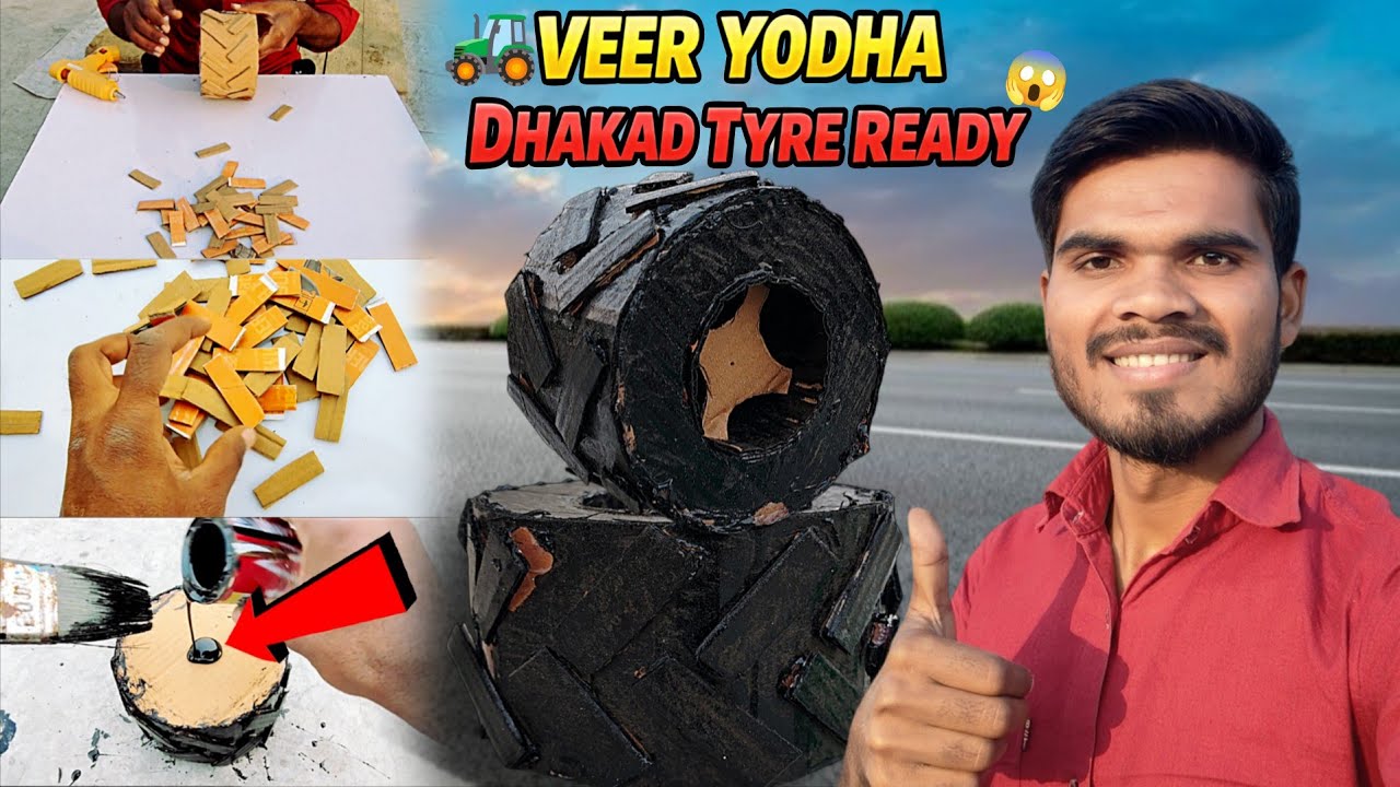 😱 Ghar Par Banaya Mini Tractor Tyre | Veer Yodha Mini Tractor | Step By Step 🚜🔥