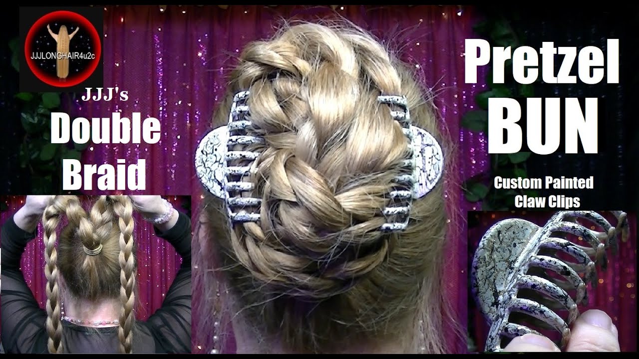 JJJs Double Braid Pretzel Bun Tutorial 💖20th year! 💕with takedown.