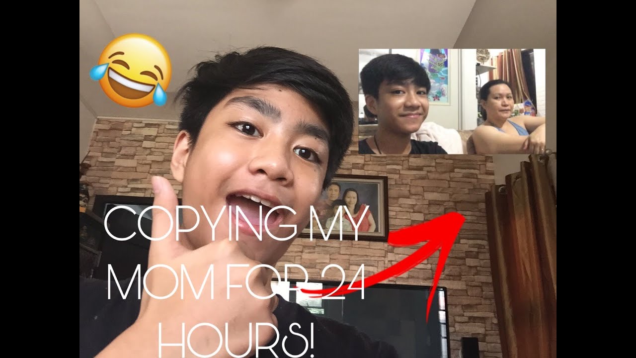 COPYING MY MOM FOR 24 HOURS (HAHAHHAH WATCH TILL THE END!) | KYLEV