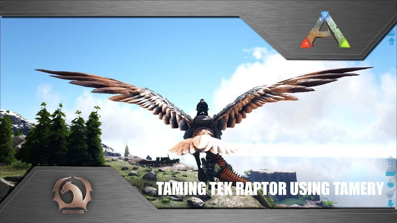 Ark Survival Evolved - Taming Tek Raptor using Taming Pen (Ragnarok)