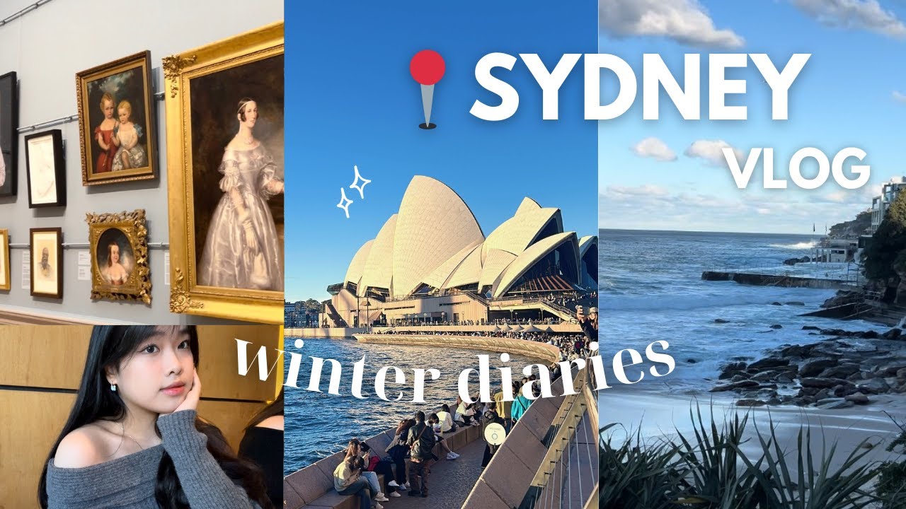 4 days in Sydney winter vlog 🇦🇺 Opera House, Bondi beach, art gallery, exploring and eating ~