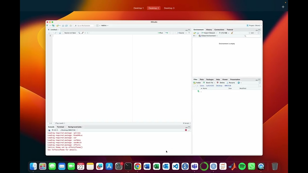 First steps using R Commander