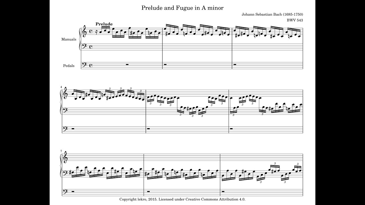 J S Bach - Prelude in A minor BWV 543 [First learning session] #organ #jsbach #prelude