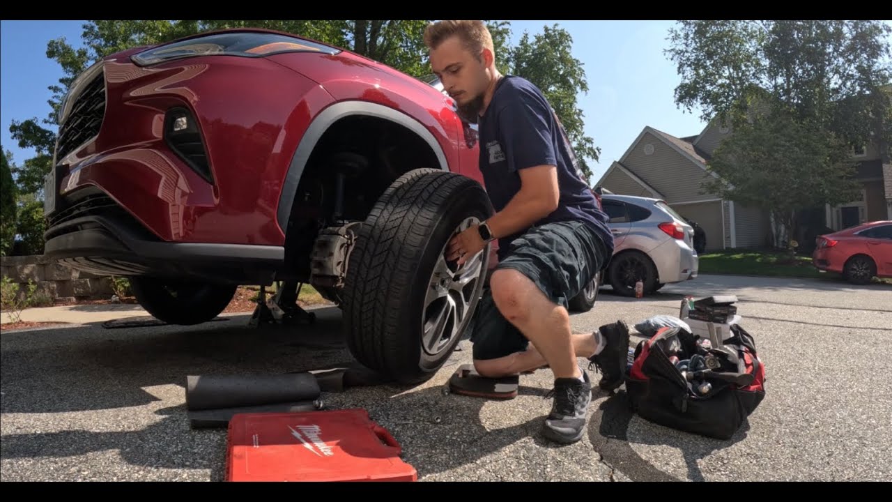 Front Brake Replacement on a 2021 Toyota Highlander Hybrid