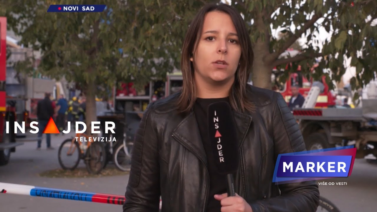 Reporterka Insajdera na mestu nesreće u Novom Sadu