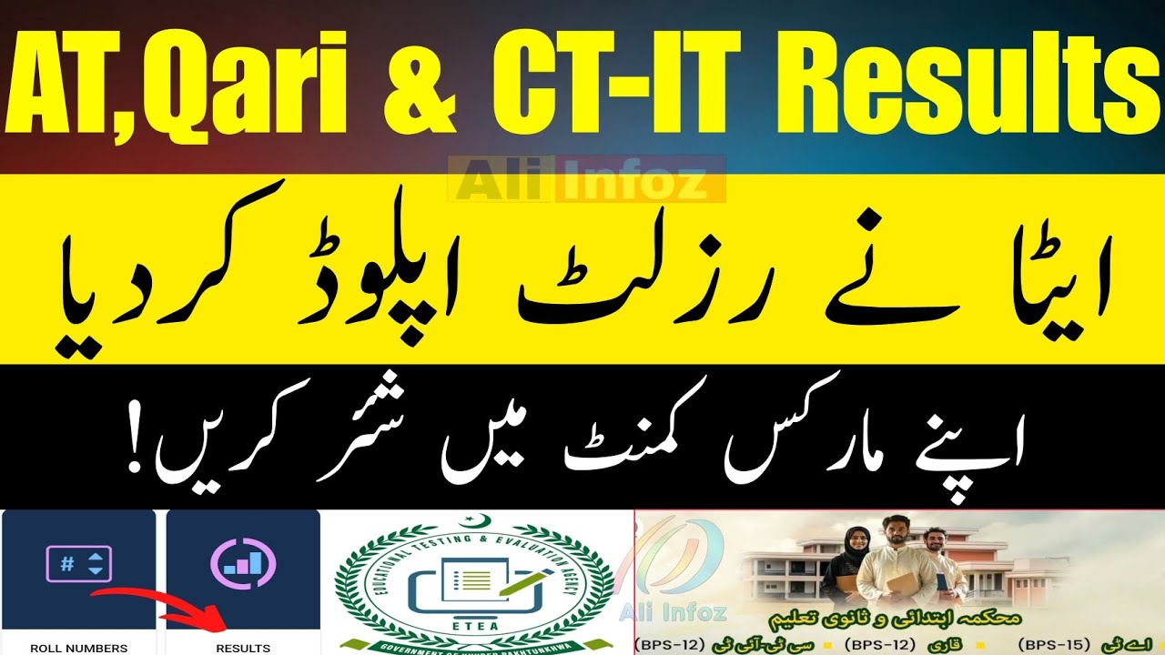 ETEA Uploaded AT, Qari & CT-IT Results || Check Your Results Now || How To Check Your Results? ||