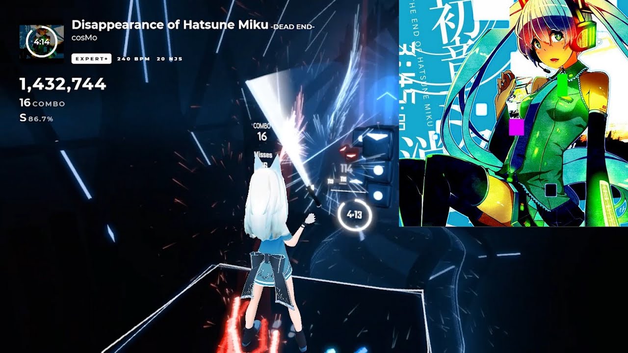[ビートセイバー] 初音ミクの消失(THE END OF HATSUNE MIKU: 2018Remake) / cosMo＠暴走P (ボカロ) 【BeatSaber高難度譜面】