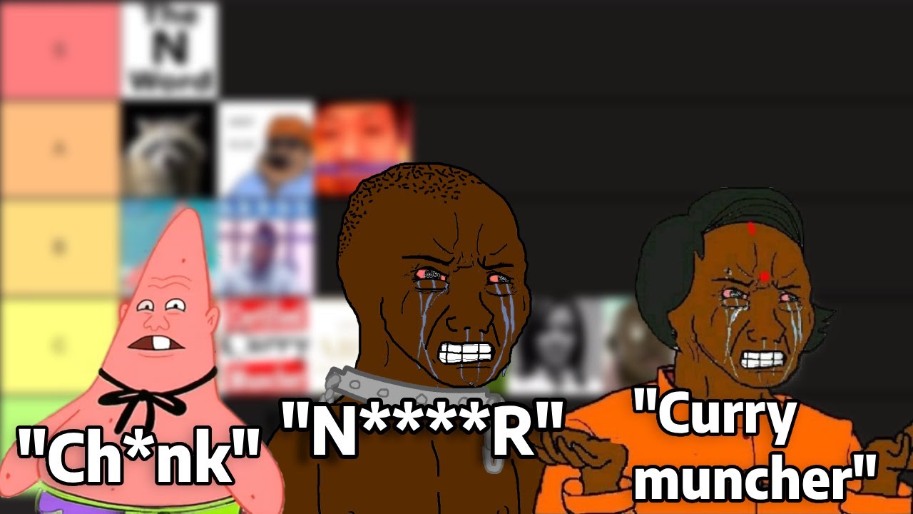 The DEFINITIVE Racial Slur Tier List
