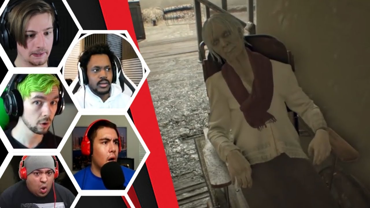 Let's Players Reaction To The Creepy Granny Humming | Resident Evil 7