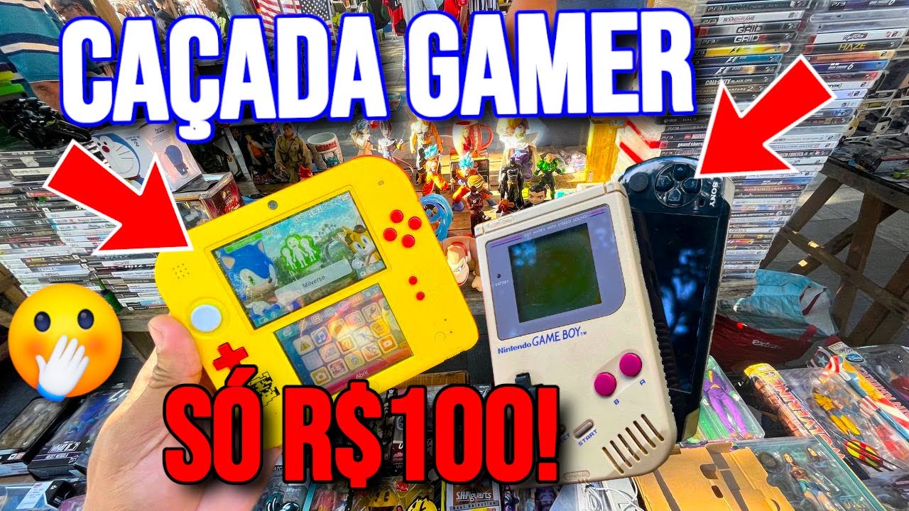 NINTENDO D2S  GAME BOY SONY PSP E MUITOS GAMES NA FEIRA DO ROUBO PAGUEI BARATO DEMAIS! CAÇADA GAMER