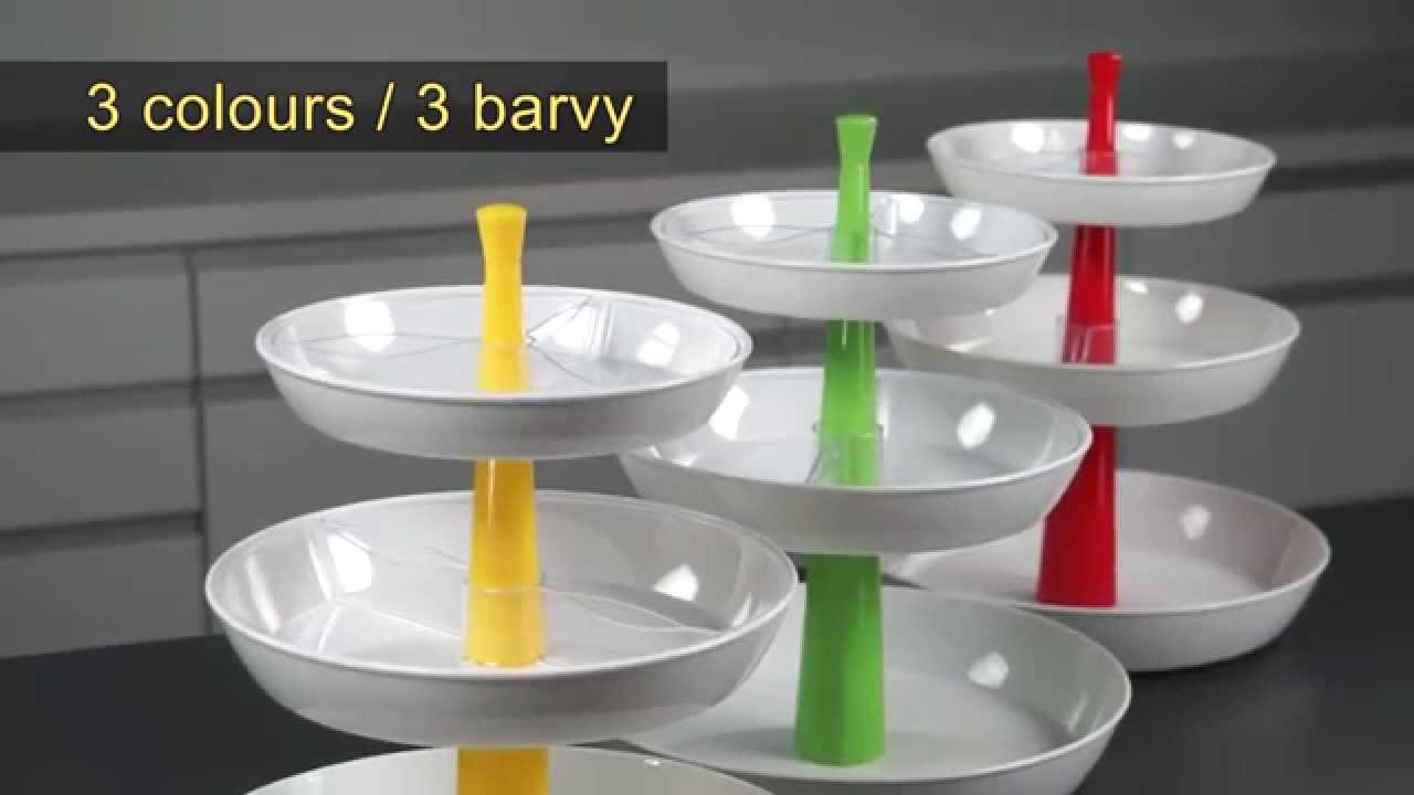 3-tier stand with deep trays PRESTO