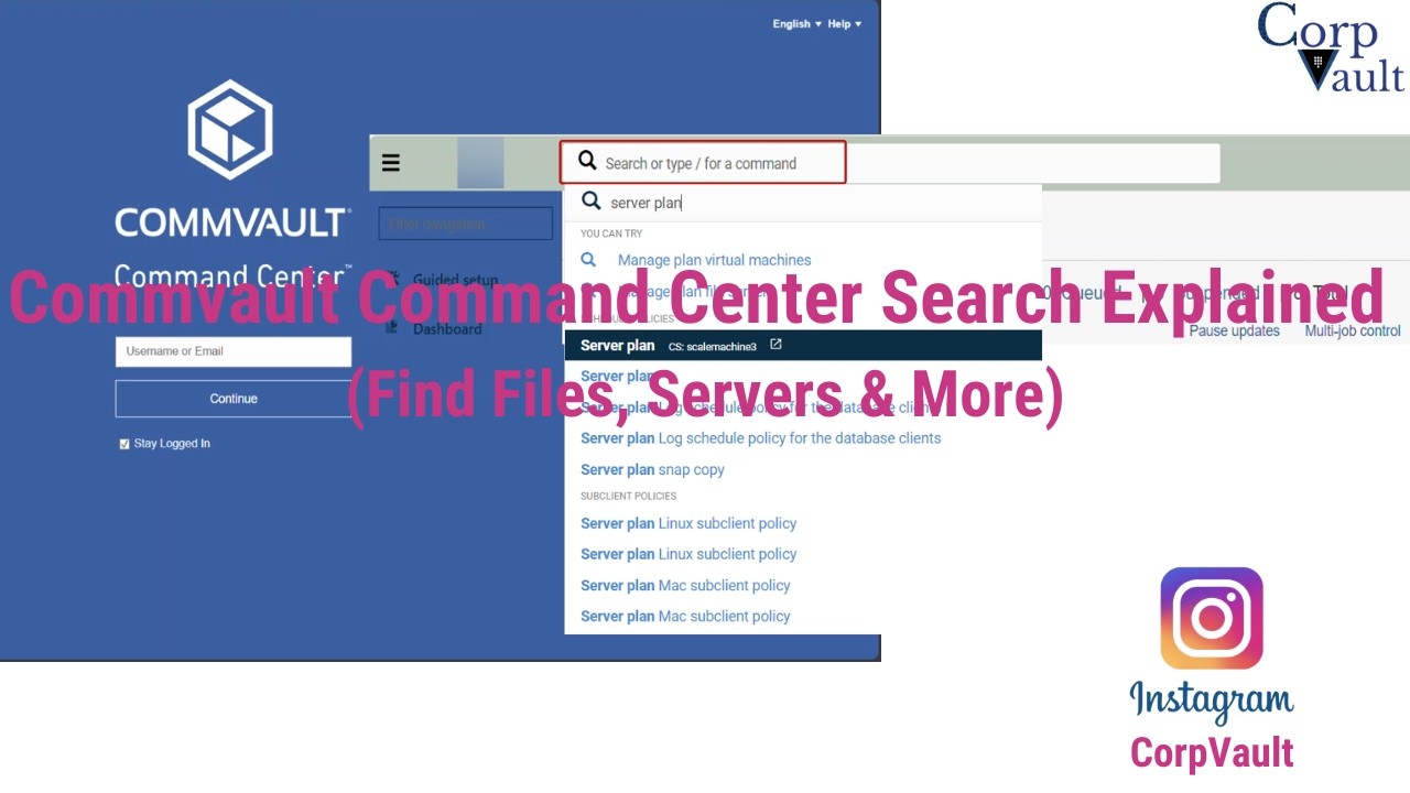 #Commvault Command Centre Global Search Bar (for beginners)
