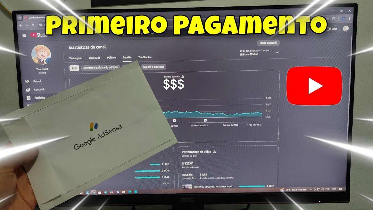 QUANTO EU GANHEI NO MEU PRIMEIRO MÊS MONETIZADO