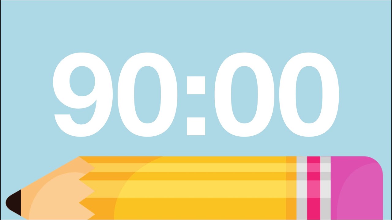 90 Minute Cute Back to School Timer (Chimes Alarm at End)