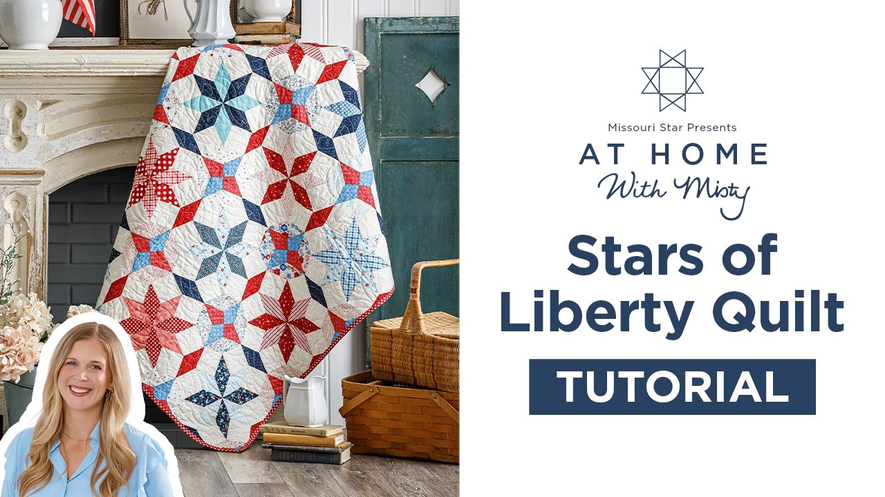 Learn EPP | America 250 Inspired Quilt with our Stars Of Liberty EPP Kit - At Home with Misty