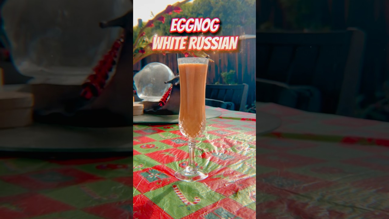 Eggnog WHITE RUSSIAN 🎄 #vodkast #eggnog #eggnogwhiterussian