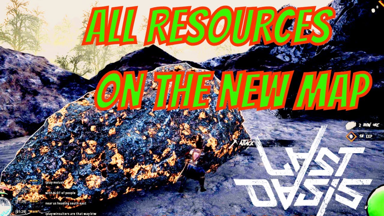 IRON EVENT MAP AND ALL THE RESOURCES ON IT! IRON ORE - Last Oasis