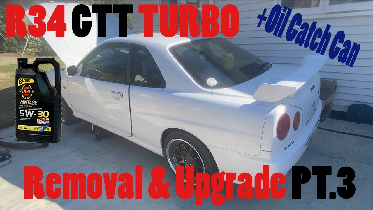 SKYLINE - R34 GTT Factory Turbo Removal and Upgrade Part 3!